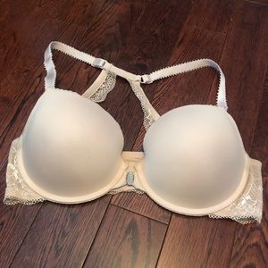 Torrid Nude Lace Racerback Bra 38C